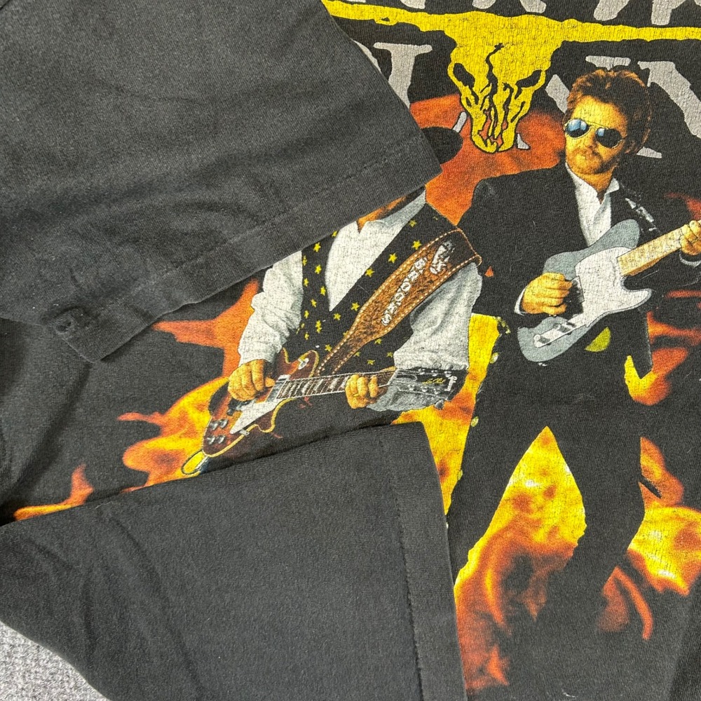 Vintage Brooks & Dunn Electric Rodeo T-Shirt XL Black 90s Country Band Tee Anvil - Picture 4 of 7